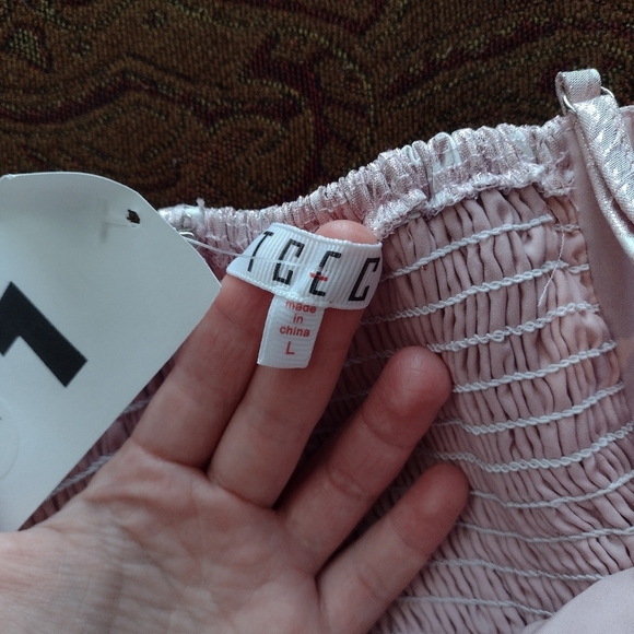 NWT TCEC Pink Spaghetti Strap Prom Dress - Picture 6 of 6